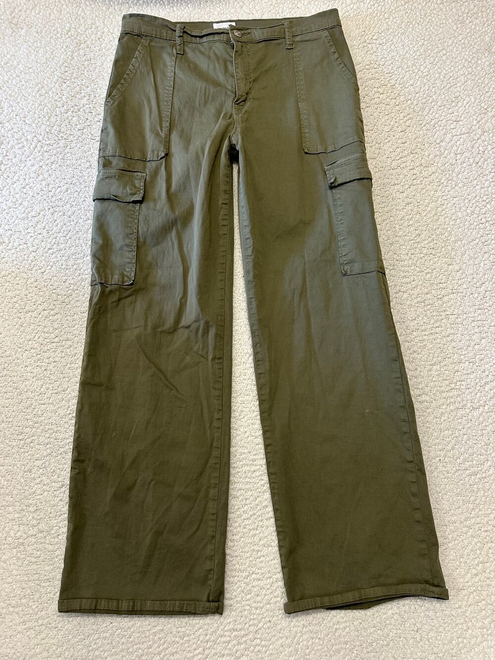 Hudson Womens High Rise DNG Cargo Wide Leg Pants Size 31